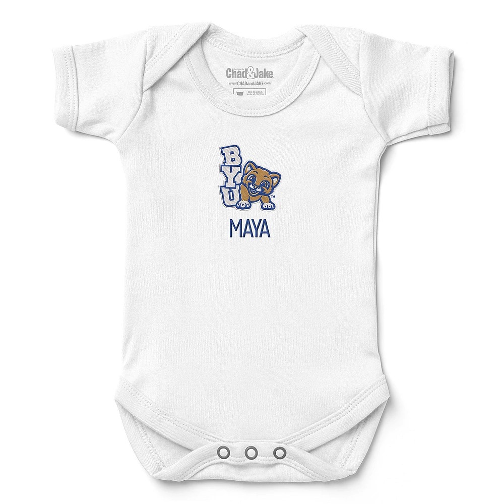 Newborn & Infant Chad Jake BYU Cougars Personalized Team Logo Bodysuit
