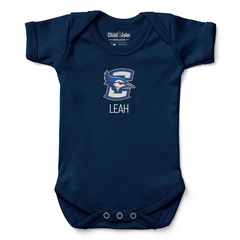 Newborn & Infant Chad Jake Navy Creighton Bluejays Personalized Team Logo Bodysuit