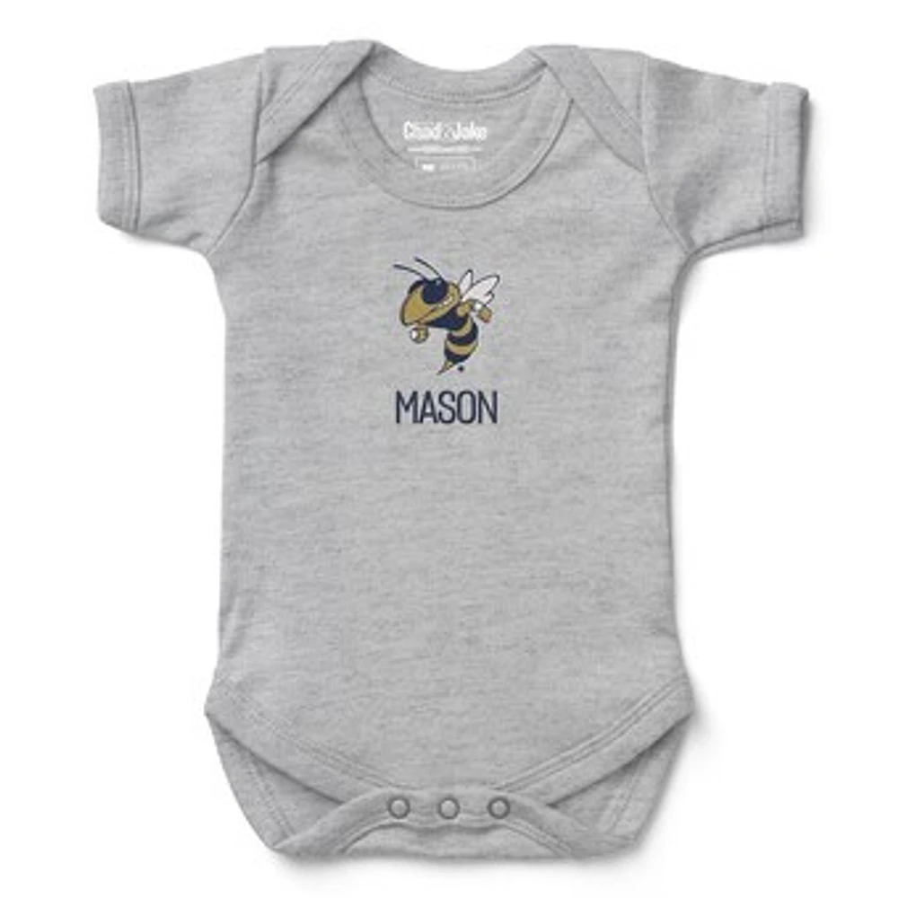 Newborn & Infant Chad Jake Georgia Tech Yellow Jackets Personalized Team Logo Bodysuit