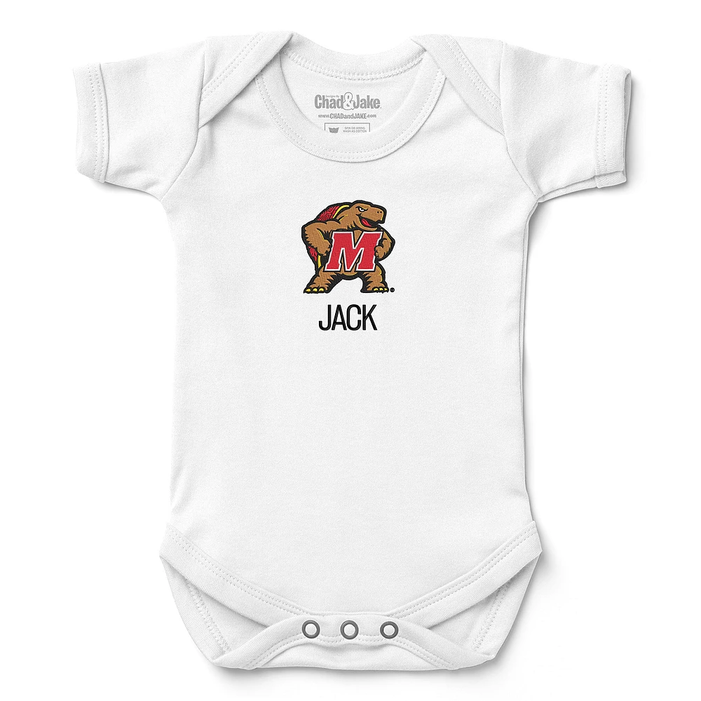 Newborn & Infant Chad Jake Maryland Terrapins Personalized Team Logo Bodysuit