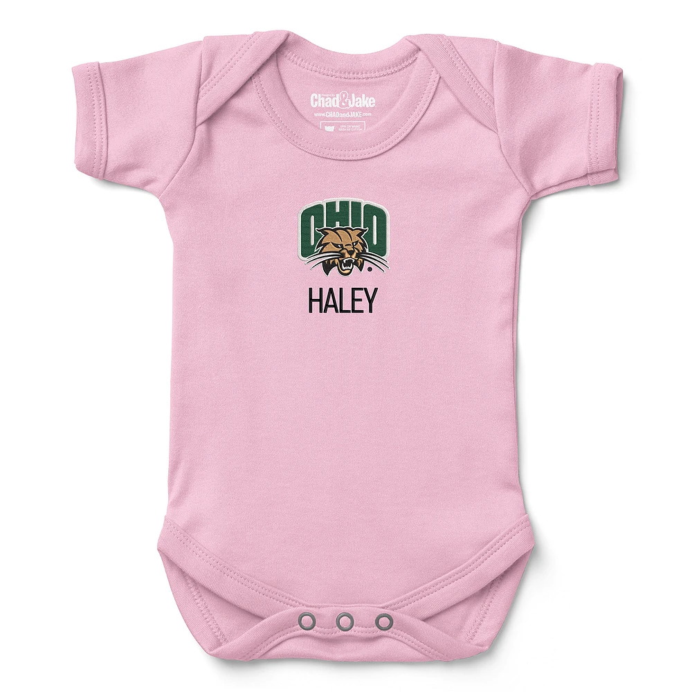 Newborn & Infant Chad Jake Ohio Bobcats Personalized Team Logo Bodysuit