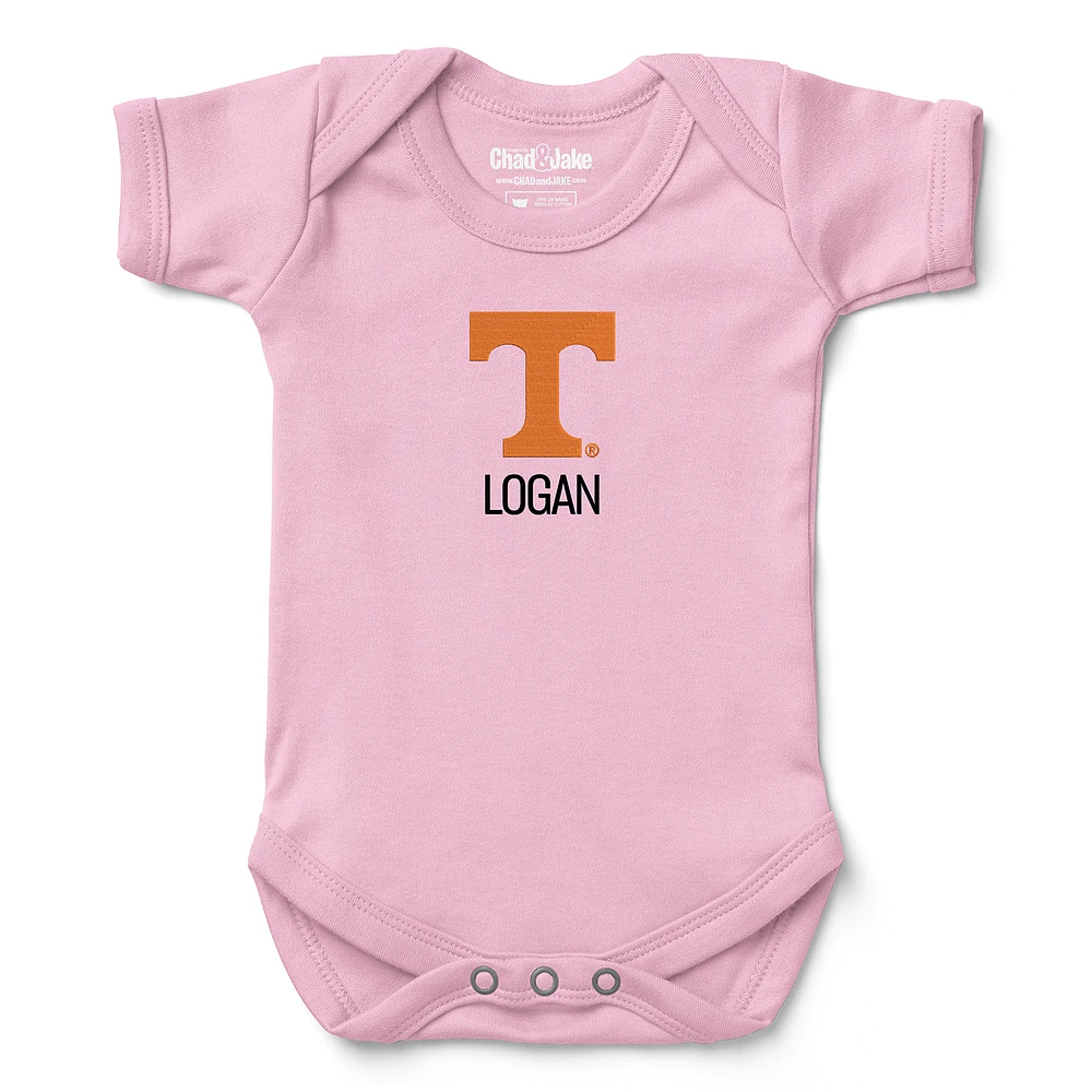 Newborn & Infant Chad Jake Pink Tennessee Volunteers Personalized Team Logo Bodysuit