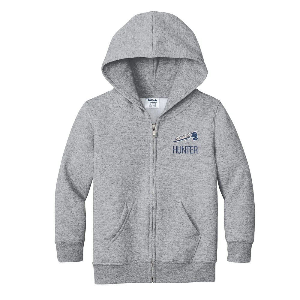 Toddler Chad & Jake Brandeis University Judges Personalized Full-Zip Hoodie