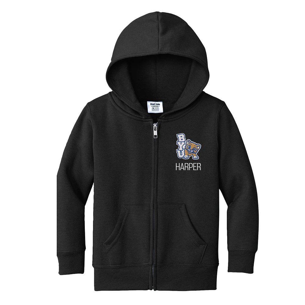 Toddler Chad & Jake BYU Cougars Personalized Full-Zip Hoodie