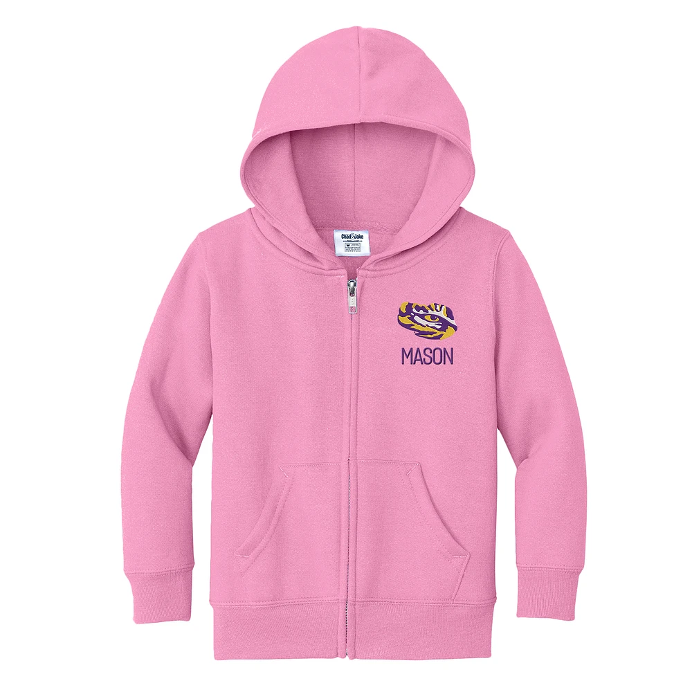 Toddler Chad & Jake LSU Tigers Personalized Full-Zip Hoodie