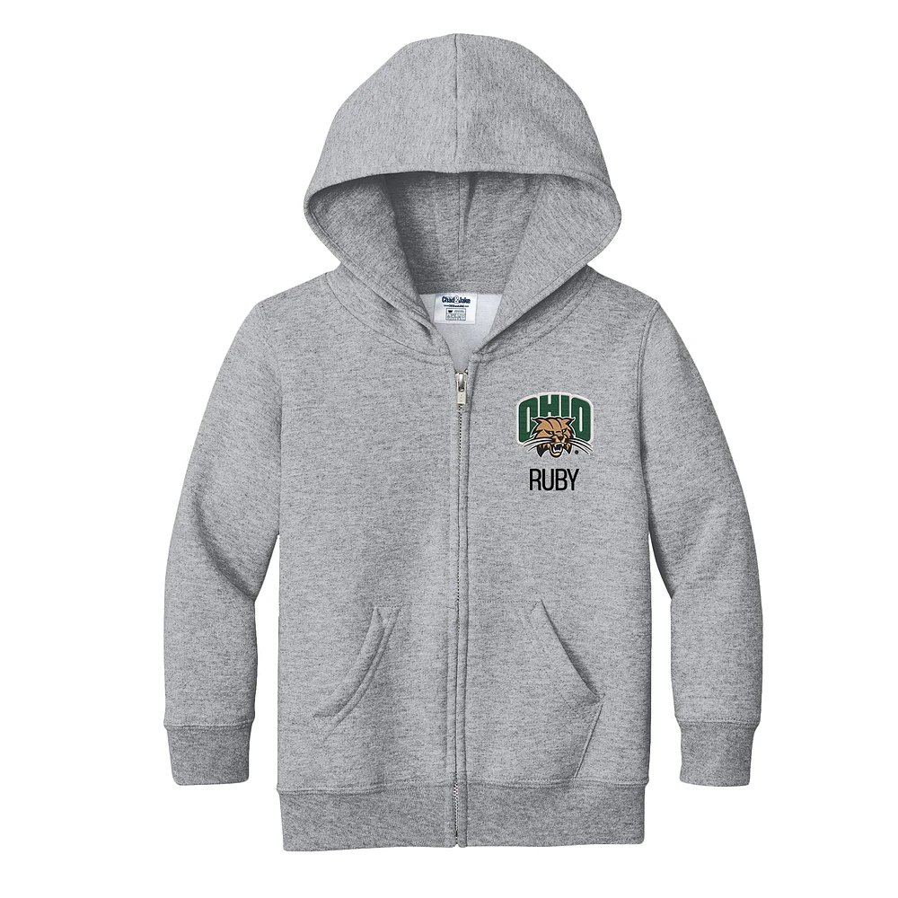 Toddler Chad & Jake Ohio Bobcats Personalized Full-Zip Hoodie