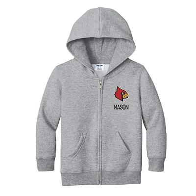 Toddler Chad & Jake Louisville Cardinals Personalized Full-Zip Hoodie