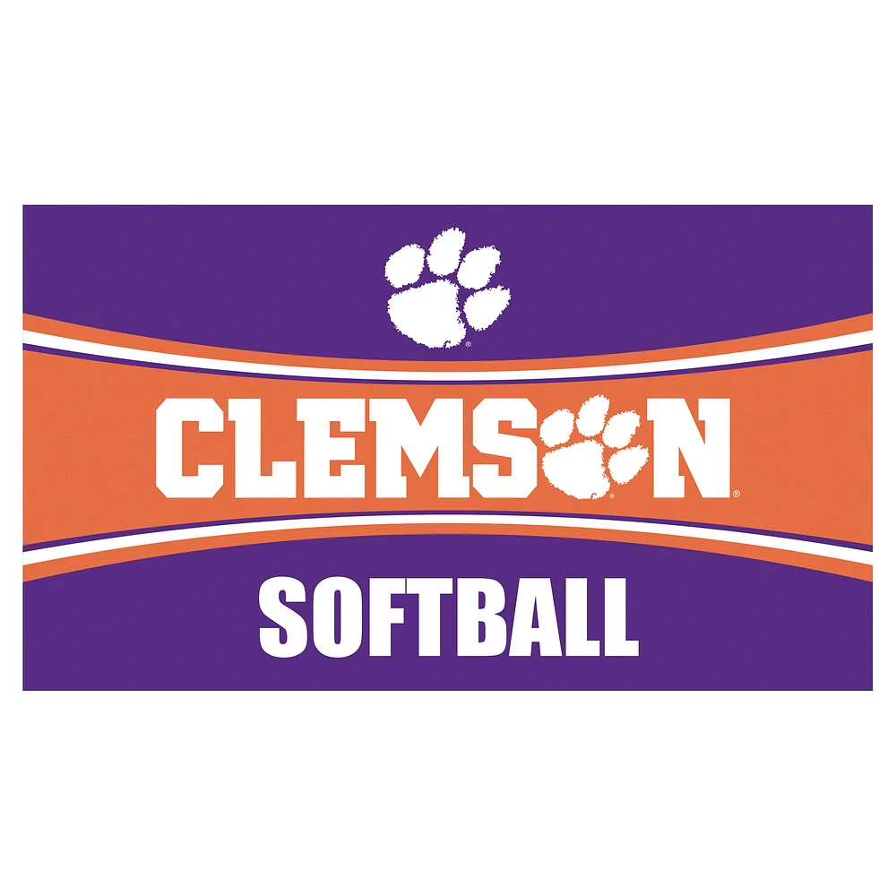 Clemson Tigers 28" x 16" Softball Trapper Door Mat