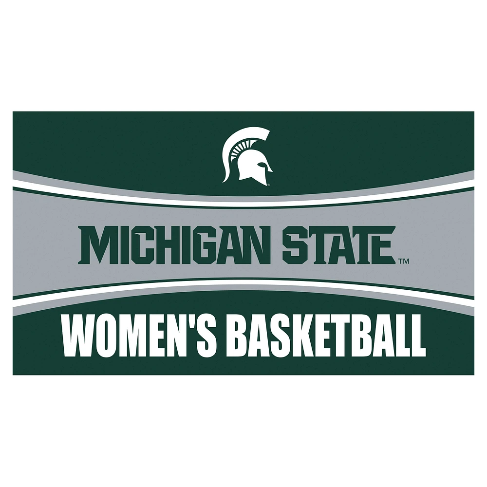 Michigan State Spartans 28" x 16" Women's Basketball Trapper Door Mat