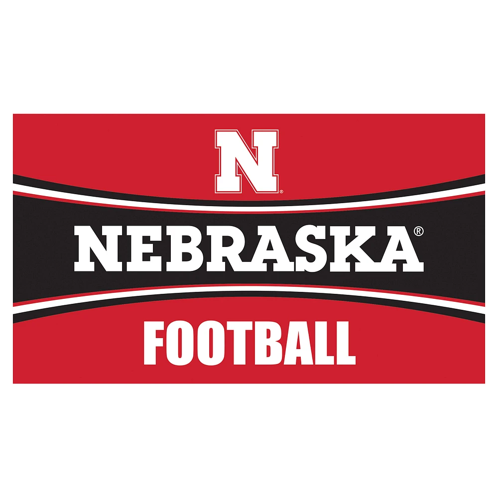 Nebraska Huskers 28" x 16" Football Trapper Door Mat