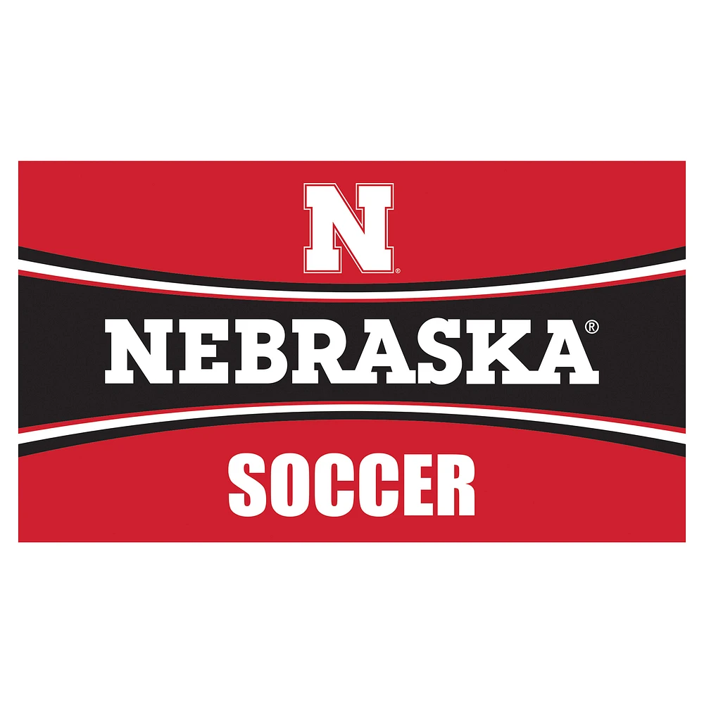 Nebraska Huskers 28" x 16" Soccer Trapper Door Mat