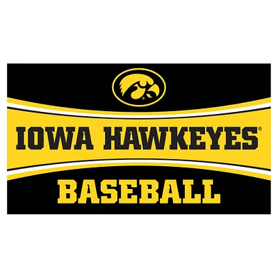 Iowa Hawkeyes 28" x 16" Baseball Trapper Door Mat