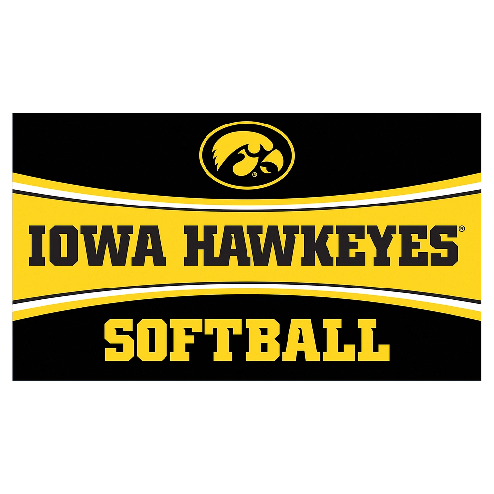 Iowa Hawkeyes 28" x 16" Softball Trapper Door Mat