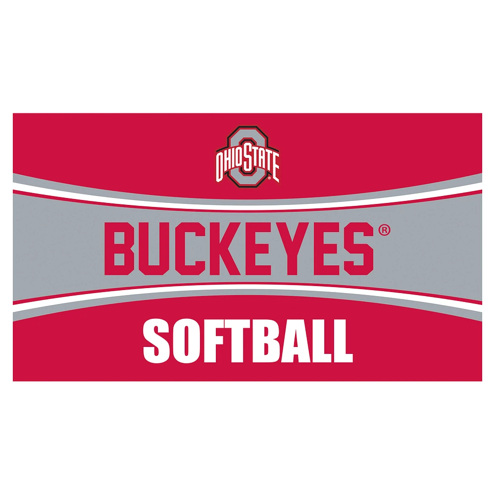 Ohio State Buckeyes 28" x 16" Softball Trapper Door Mat