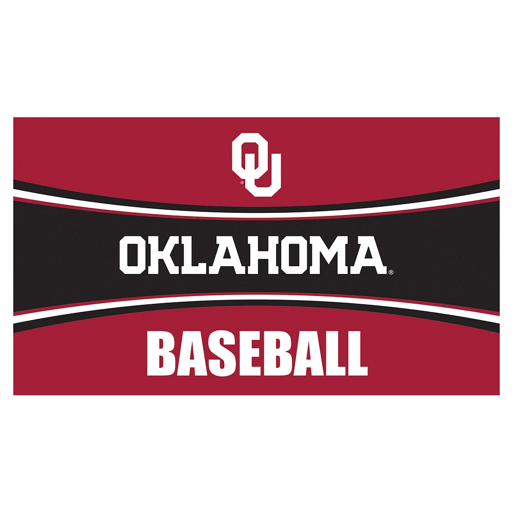 Oklahoma Sooners 28" x 16" Baseball Trapper Door Mat