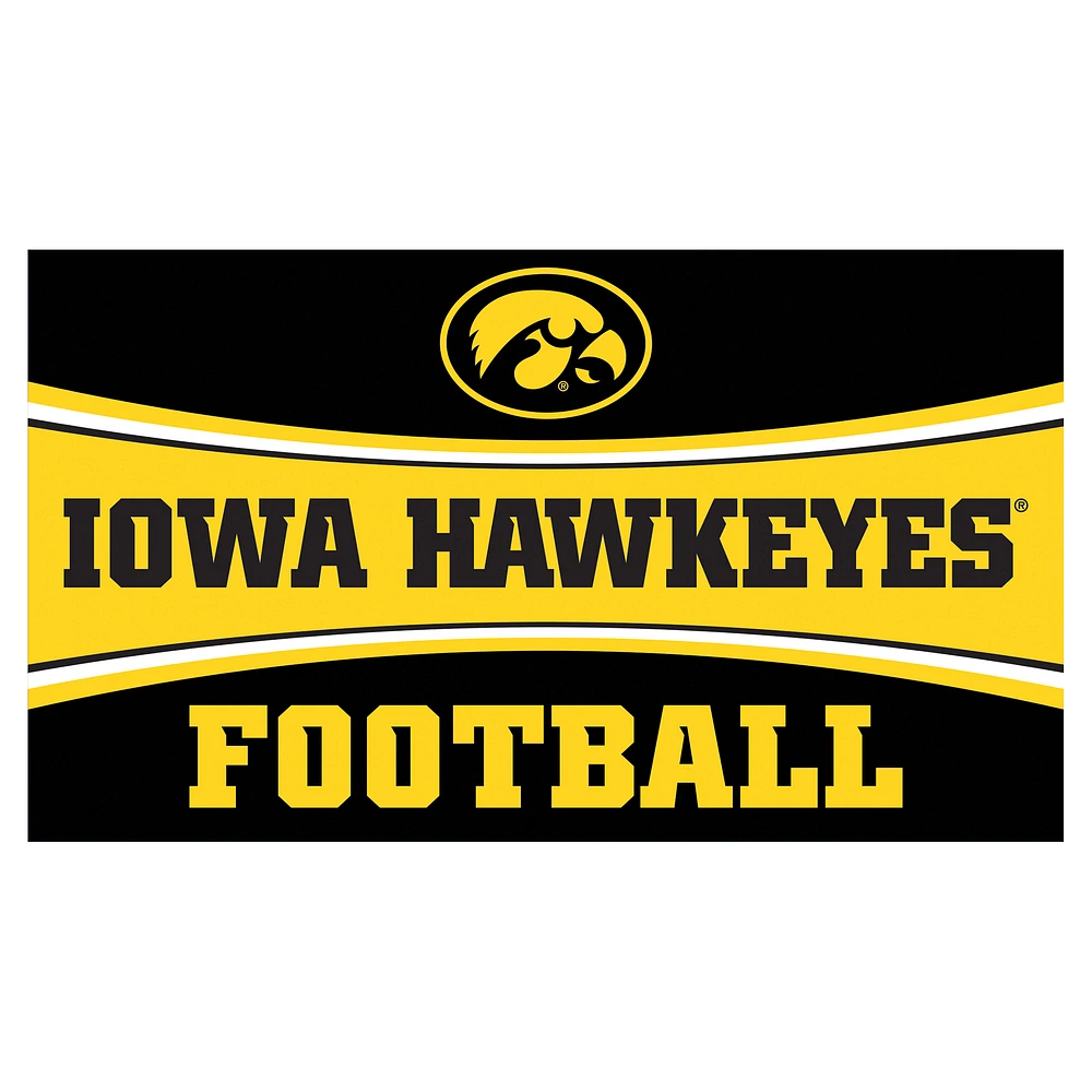 Iowa Hawkeyes 28" x 16" Football Trapper Door Mat