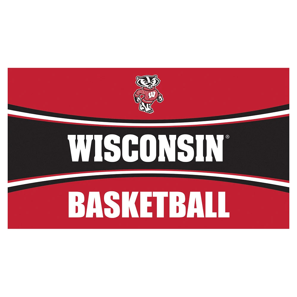 Wisconsin Badgers 28" x 16" Basketball Trapper Door Mat
