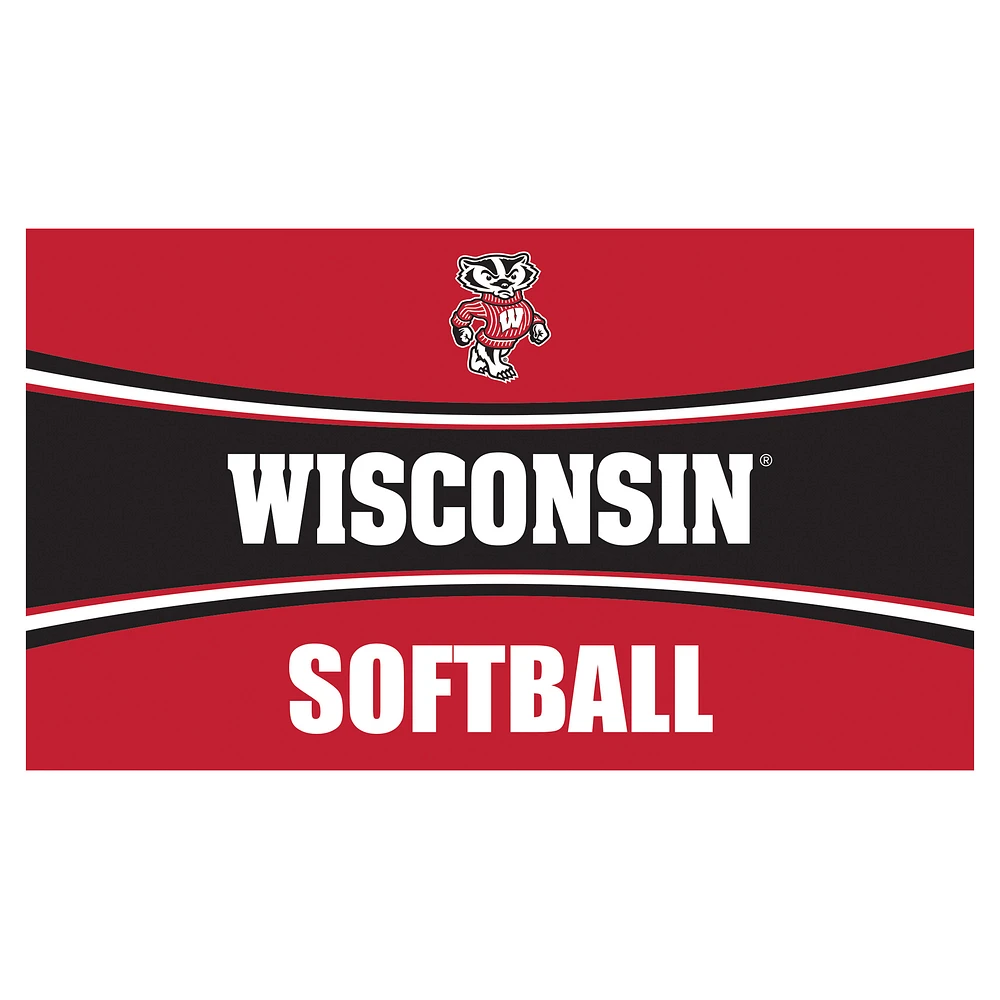 Wisconsin Badgers 28" x 16" Softball Trapper Door Mat