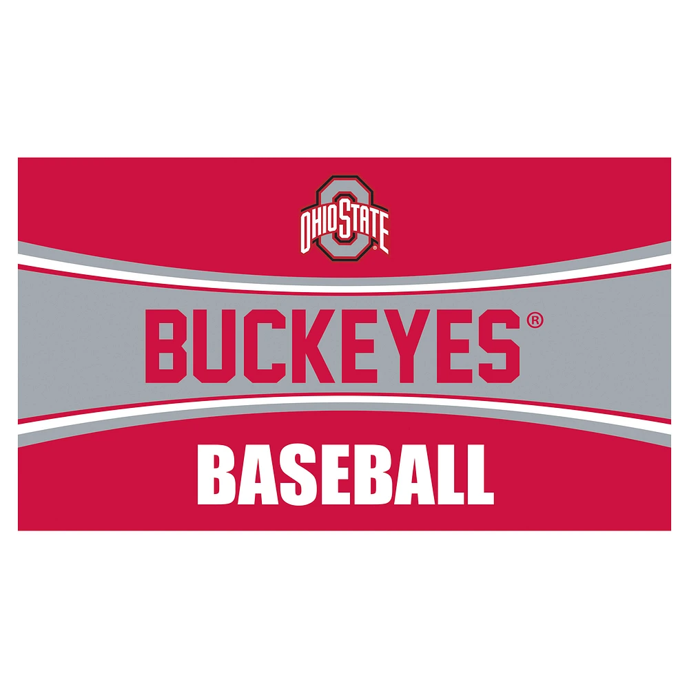Ohio State Buckeyes 28" x 16" Baseball Trapper Door Mat