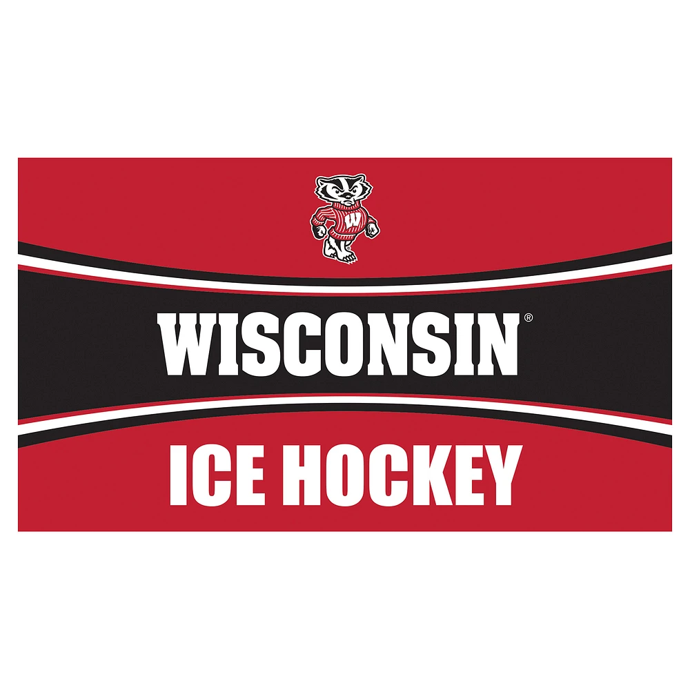 Wisconsin Badgers 28" x 16" Ice Hockey Trapper Door Mat
