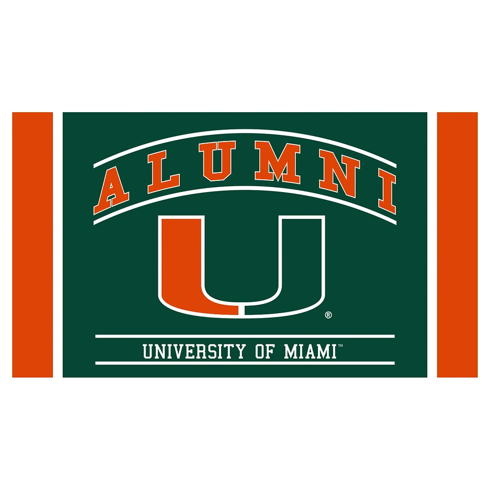 Miami Hurricanes 28" x 16" Alumni Turf Door Mat