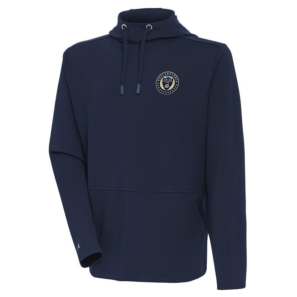 Men's Antigua Navy Philadelphia Union Pure Honeycomb Pullover Hoodie