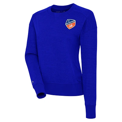 Women's Antigua Royal FC Cincinnati Forward Fleece Pullover Sweatshirt