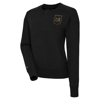 Women's Antigua Black LAFC Forward Fleece Pullover Sweatshirt