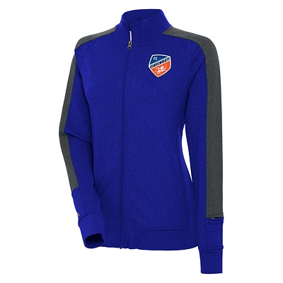 Women's Antigua Royal FC Cincinnati Strike Anthem Full-Zip Jacket
