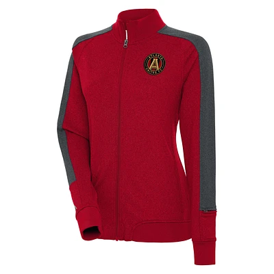 Women's Antigua Red Atlanta United FC Strike Anthem Full-Zip Jacket