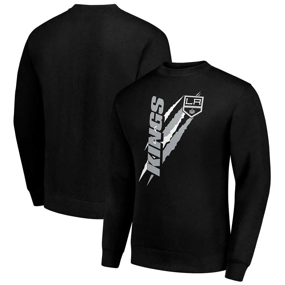 Men's Starter Los Angeles Kings Color Scratch Pullover Sweatshirt