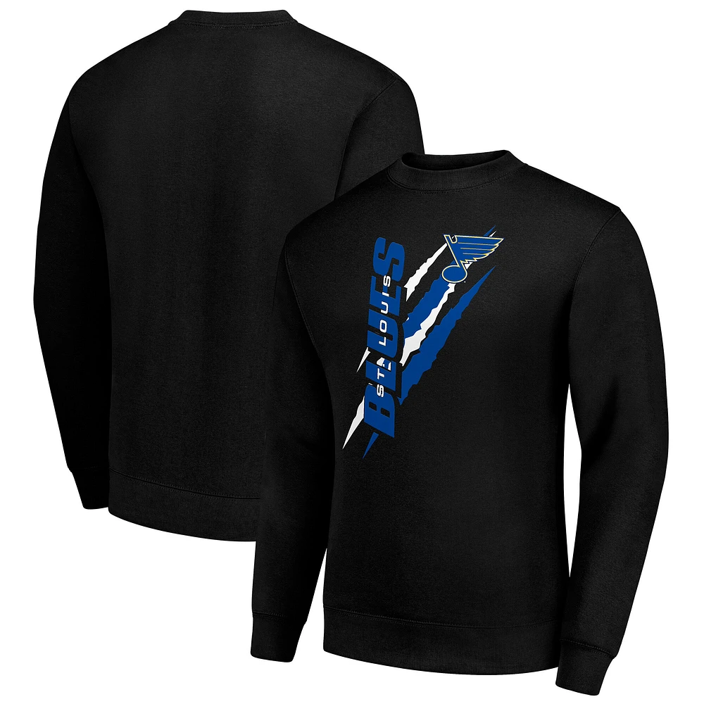 Men's Starter St. Louis Blues Color Scratch Pullover Sweatshirt