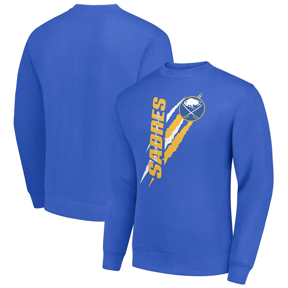 Men's Starter Royal Buffalo Sabres Color Scratch Pullover Sweatshirt