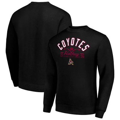 Men's Starter Arizona Coyotes Stick And Puck Logo Fleece Pullover Sweatshirt