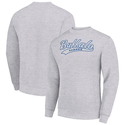 Men's Starter Heather Gray Buffalo Sabres Tailsweep City Pullover Sweatshirt
