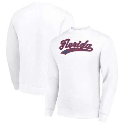 Men's Starter White Florida Panthers Tailsweep City Pullover Sweatshirt