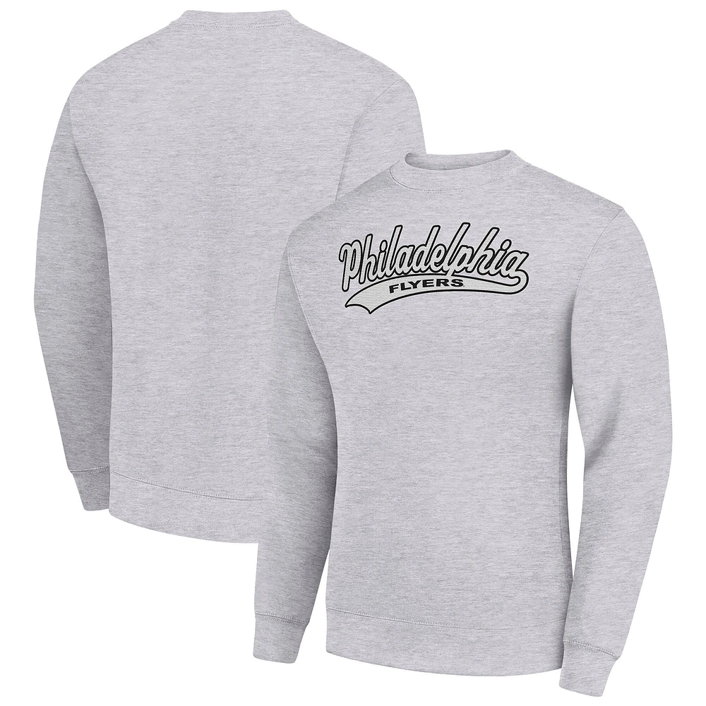 Men's Starter Heather Gray Philadelphia Flyers Tailsweep City Pullover Sweatshirt