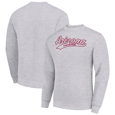 Men's Starter Heather Gray Arizona Coyotes Tailsweep City Pullover Sweatshirt