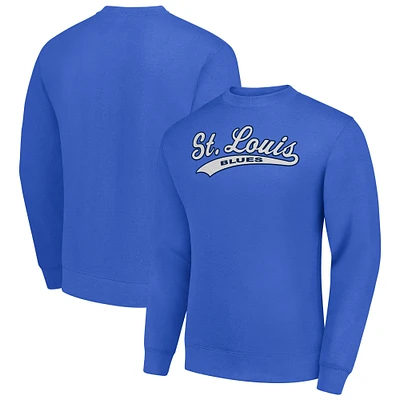 Men's Starter Royal St. Louis Blues Tailsweep City Pullover Sweatshirt