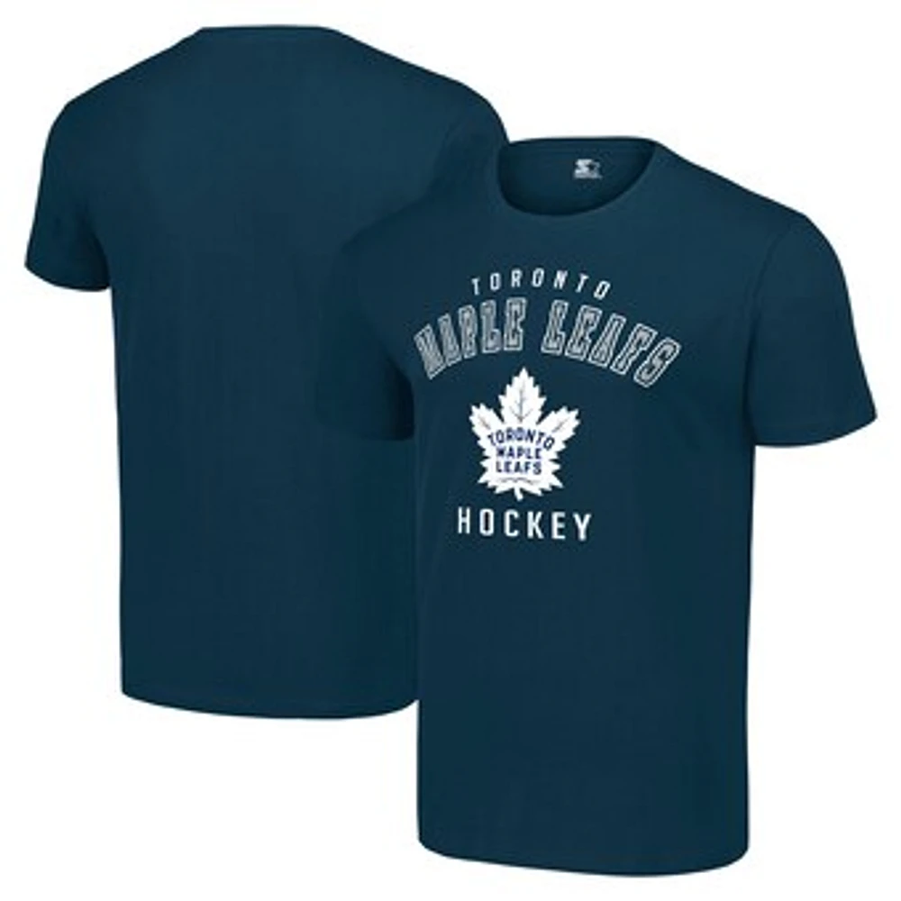 Men's Starter Navy Toronto Maple Leafs Logo T-Shirt