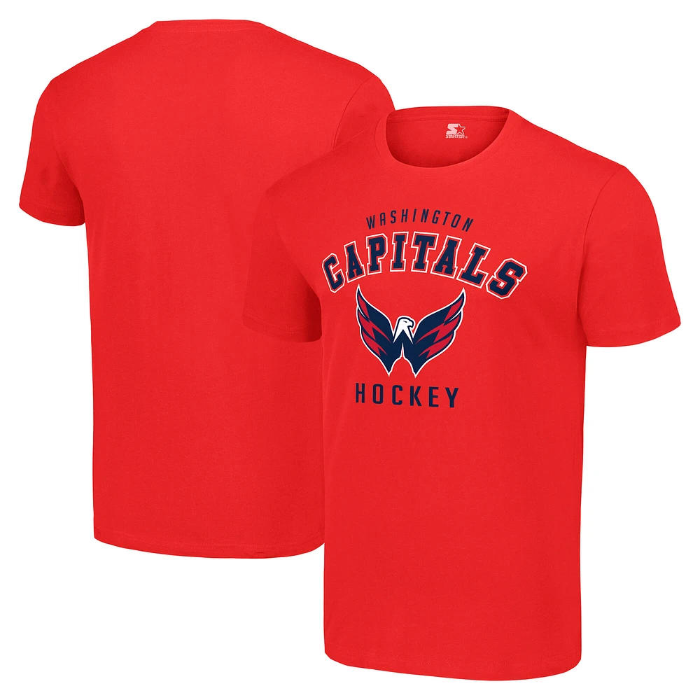 Men's Starter Red Washington Capitals Logo T-Shirt