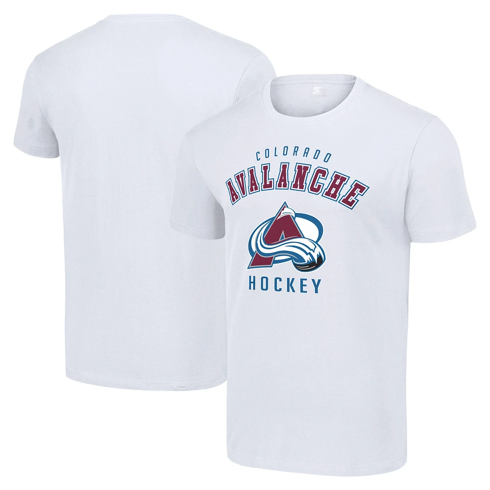 Men's Starter White Colorado Avalanche Logo T-Shirt