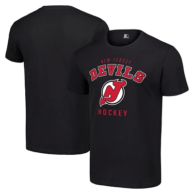 Men's Starter Black New Jersey Devils Logo T-Shirt
