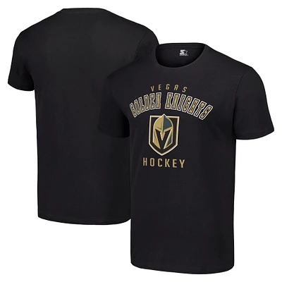 Men's Starter Black Vegas Golden Knights Logo T-Shirt