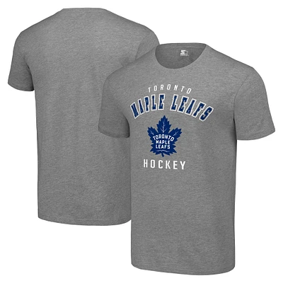 Men's Starter Heather Gray Toronto Maple Leafs Logo T-Shirt