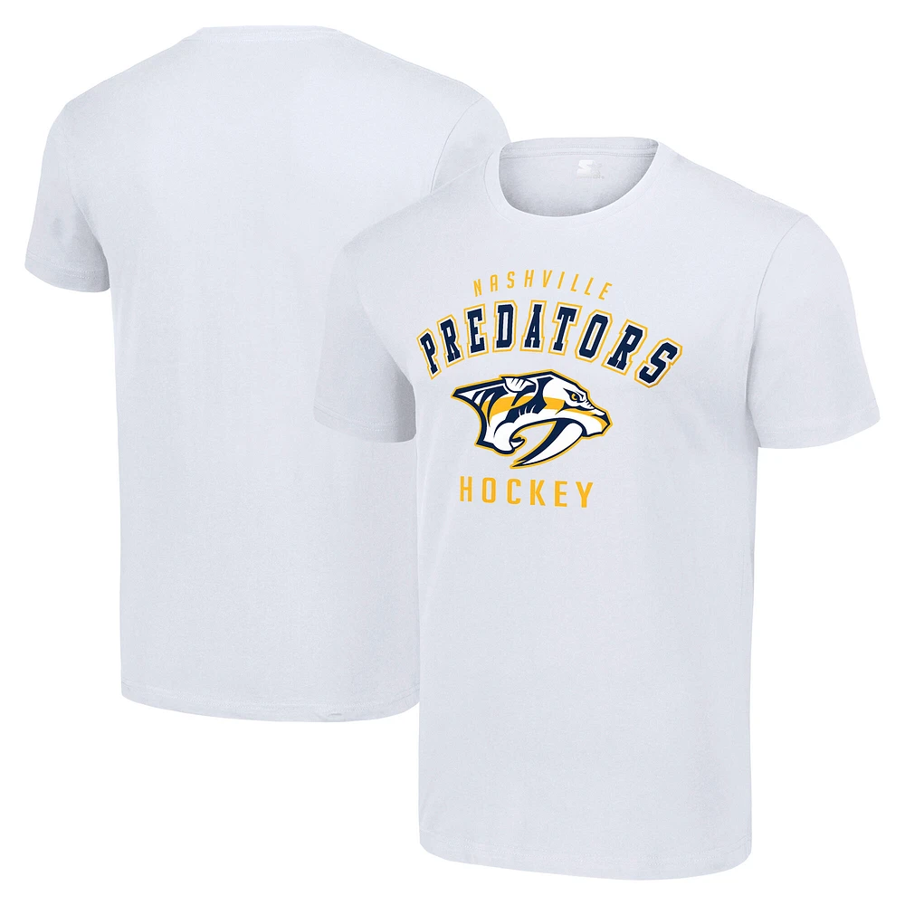 Men's Starter White Nashville Predators Logo T-Shirt