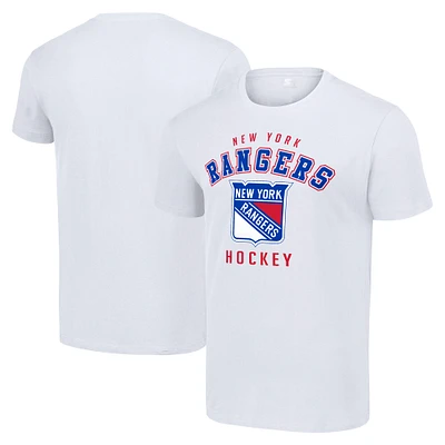 Men's Starter White New York Rangers Logo T-Shirt