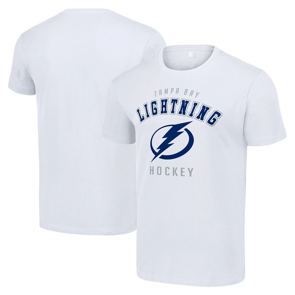 Men's Starter White Tampa Bay Lightning Logo T-Shirt