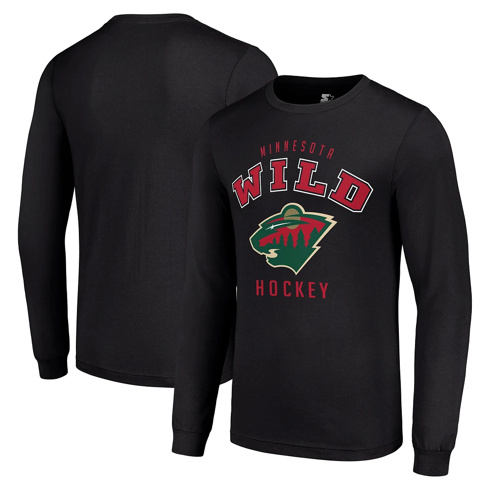 Men's Starter Minnesota Wild Logo Long Sleeve T-Shirt