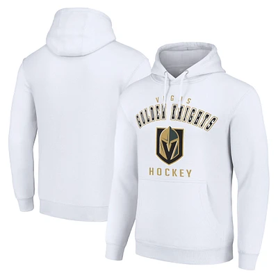 Men's Starter White Vegas Golden Knights Logo Pullover Hoodie